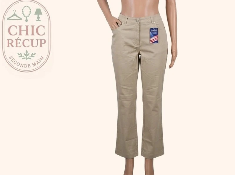Pantalon Droit Damart - Xl - Crème - Labag-166